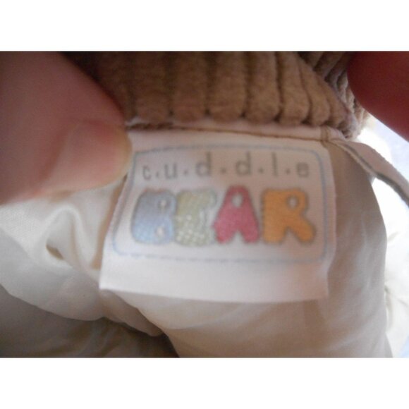 Beige Corduroy Sz 18m winter coat Cuddle Bear - Picture 3 of 6